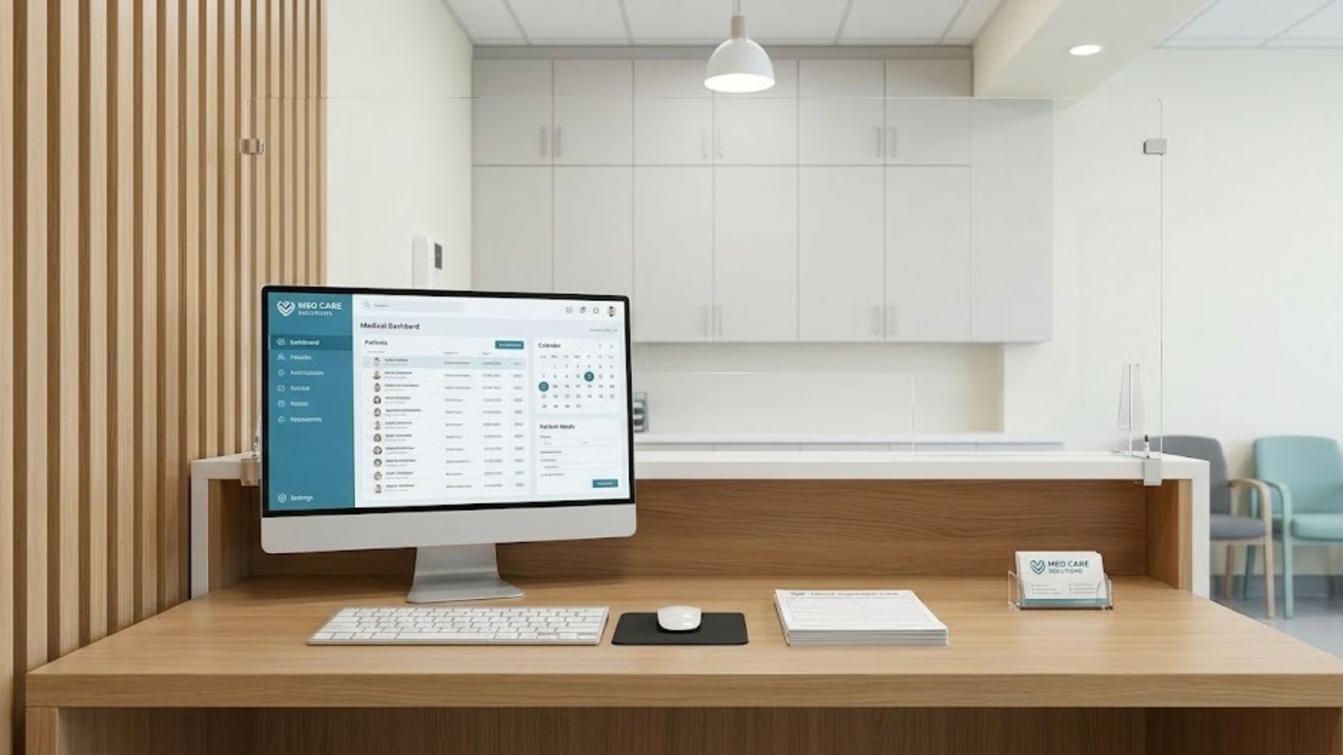 Medical reception and waiting area at a Melbourne healthcare facility serviced by Golden Star Medical Cleaning